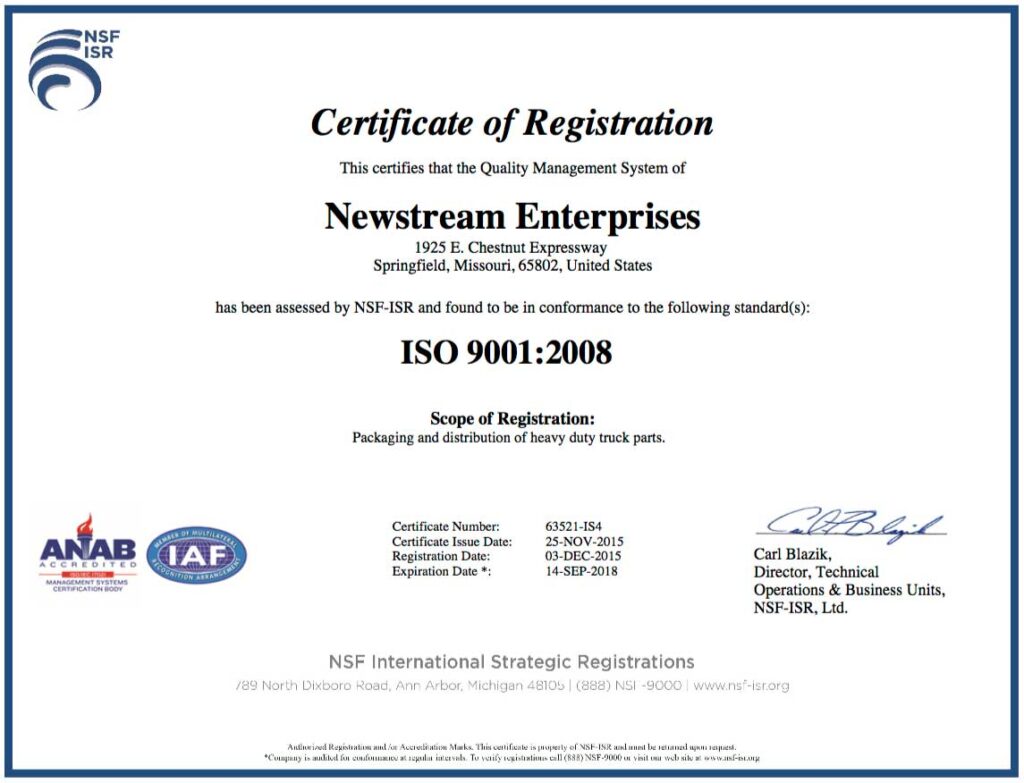NSE ISO Certification